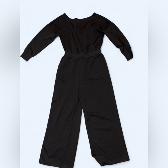 CHICME Black Wide-Leg Long Sleeve Jumpsuit | Elastic Waist | Size M | NWOT - Picture 12 of 13